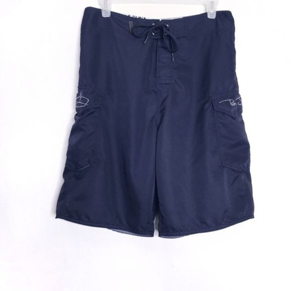Ron Jon Surf Shop Black Swim Trunks Board Shorts Men's Size 30